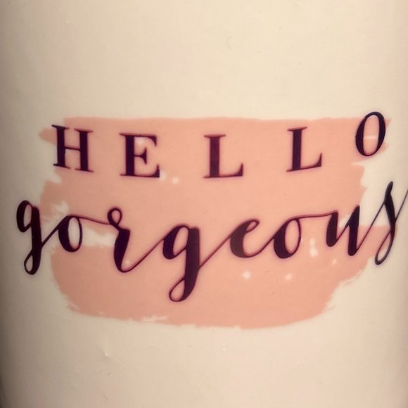 HELLO GORGEOUS Ceramic Mug with Metallic Gold Lettering - Picture 2 of 6
